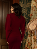 Exuding mystique and passion, this crimson Victorian cycling pullover offers soft warmth, timeless tailoring, and a hint of gothic grandeur in every stitch.