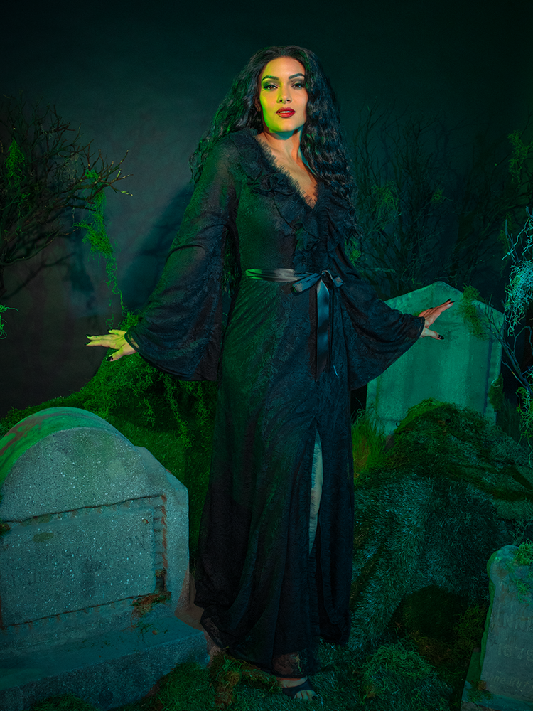 Beetlejuice Beetlejuice™ Delores Dress in Black Lace