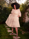 FINAL SALE - Divination Peasant Dress in Papyrus