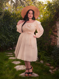 FINAL SALE - Divination Peasant Dress in Papyrus