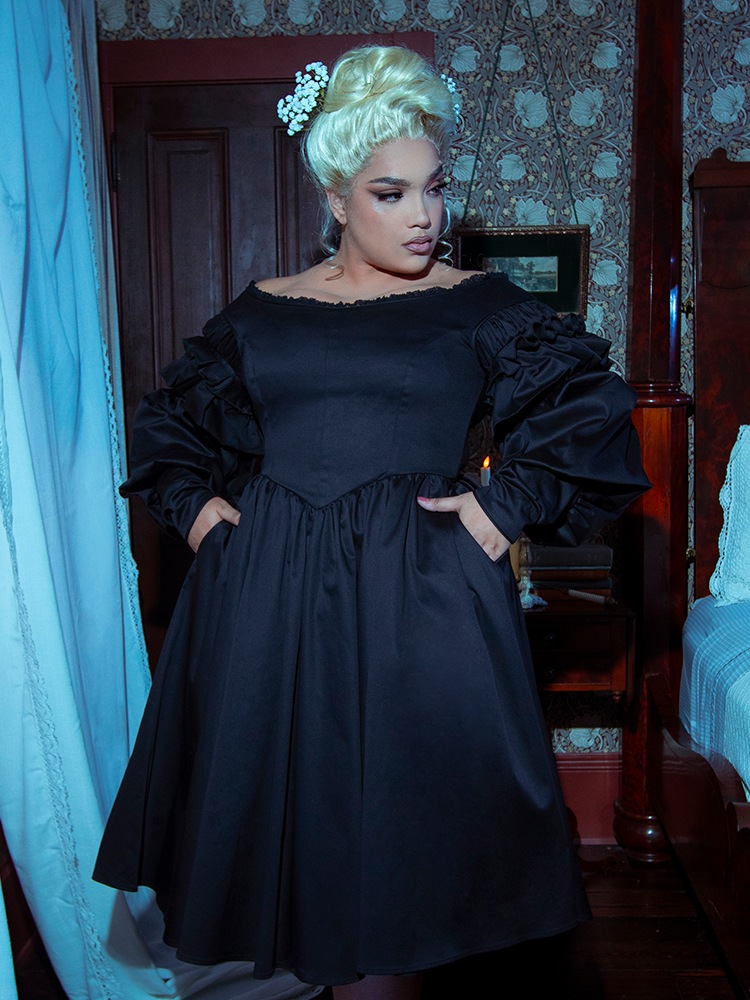 PRE-ORDER - Ellen Victorian Dress in Black