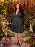 With a coiled serpent motif inspired by Medusa, this dress wraps you in mythic elegance. The faux wrap design delivers effortless sophistication, making it perfect for embodying dark allure at any gathering.