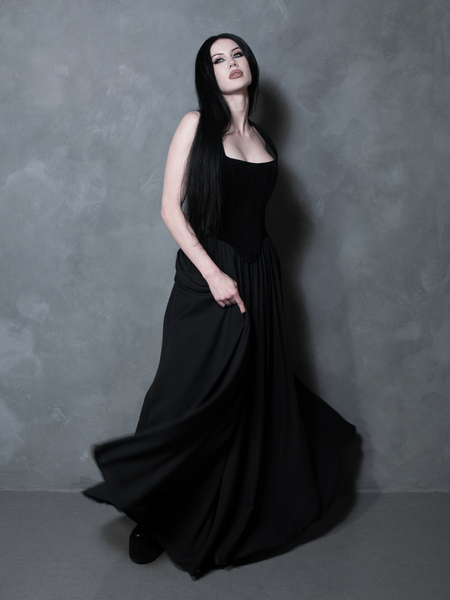 PRE-ORDER - Countess Corset in Black Velvet