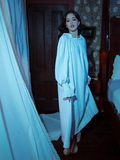 Crafted for ethereal evenings, this ivory sleeping dress features Victorian-inspired detailing, embodying gothic romance in every stitch.