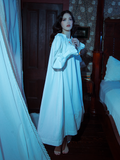 Soft and enchanting, this Victorian-inspired dress in ivory is a masterpiece of gothic romance, blending comfort with elegant allure.