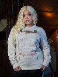 Unearth gothic intrigue with this bone-colored sweatshirt, featuring a detailed Nosferatu contract design that pairs haunting visuals with ultimate comfort.