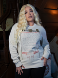 Step into gothic lore with this sweatshirt. Its eerie Count Orlock contract design on pale fabric exudes macabre charm for everyday wear.