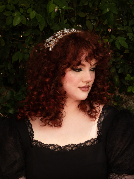 PRE-ORDER - Art Deco Knotted Headband in Black