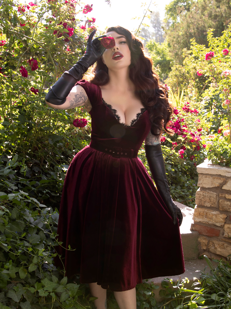 Baudelaire Swing Dress in Oxblood