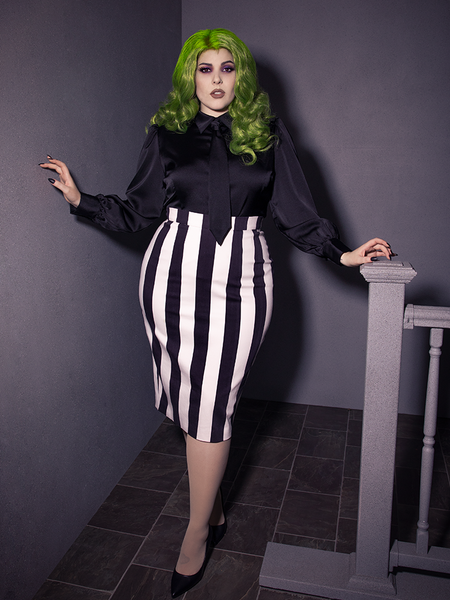 Striped top pencil dress