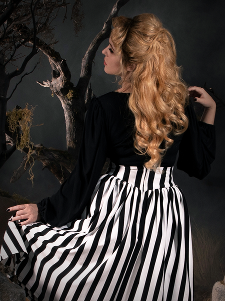 The Salem Top in Black paired with a gothic style skirt.