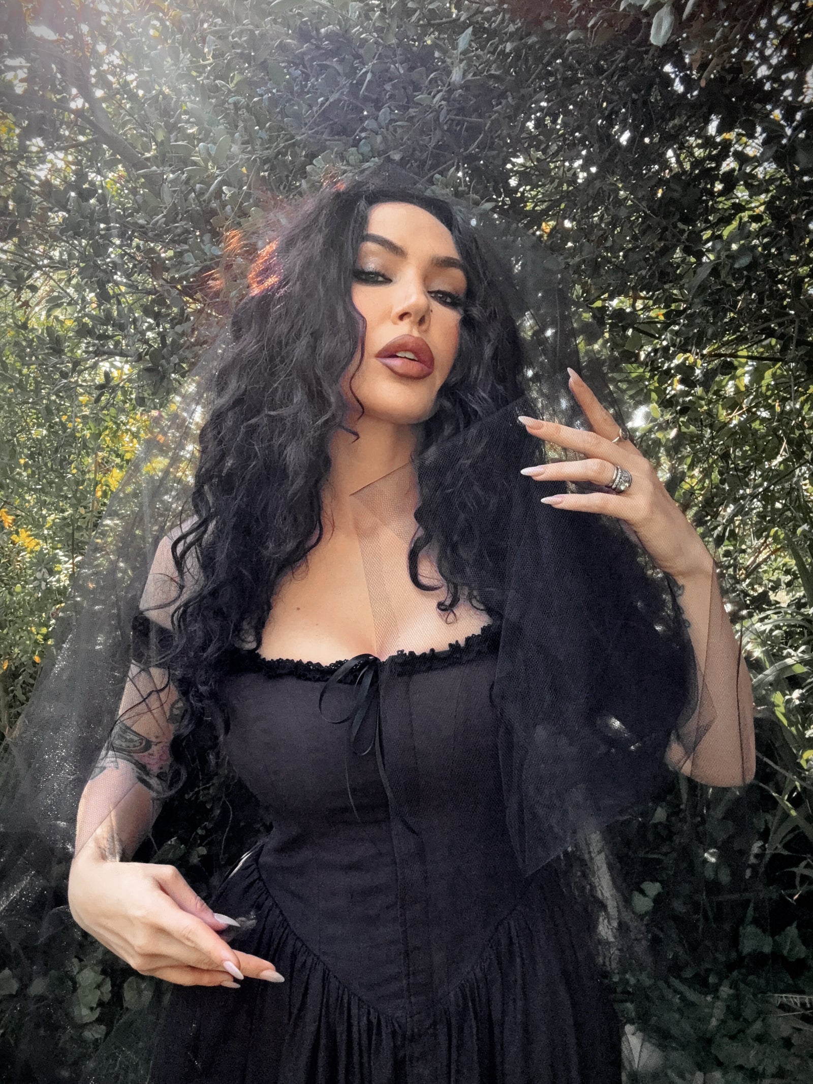 COMING BACK SOON - Nightshade Underpinning Dress in Antique Black
