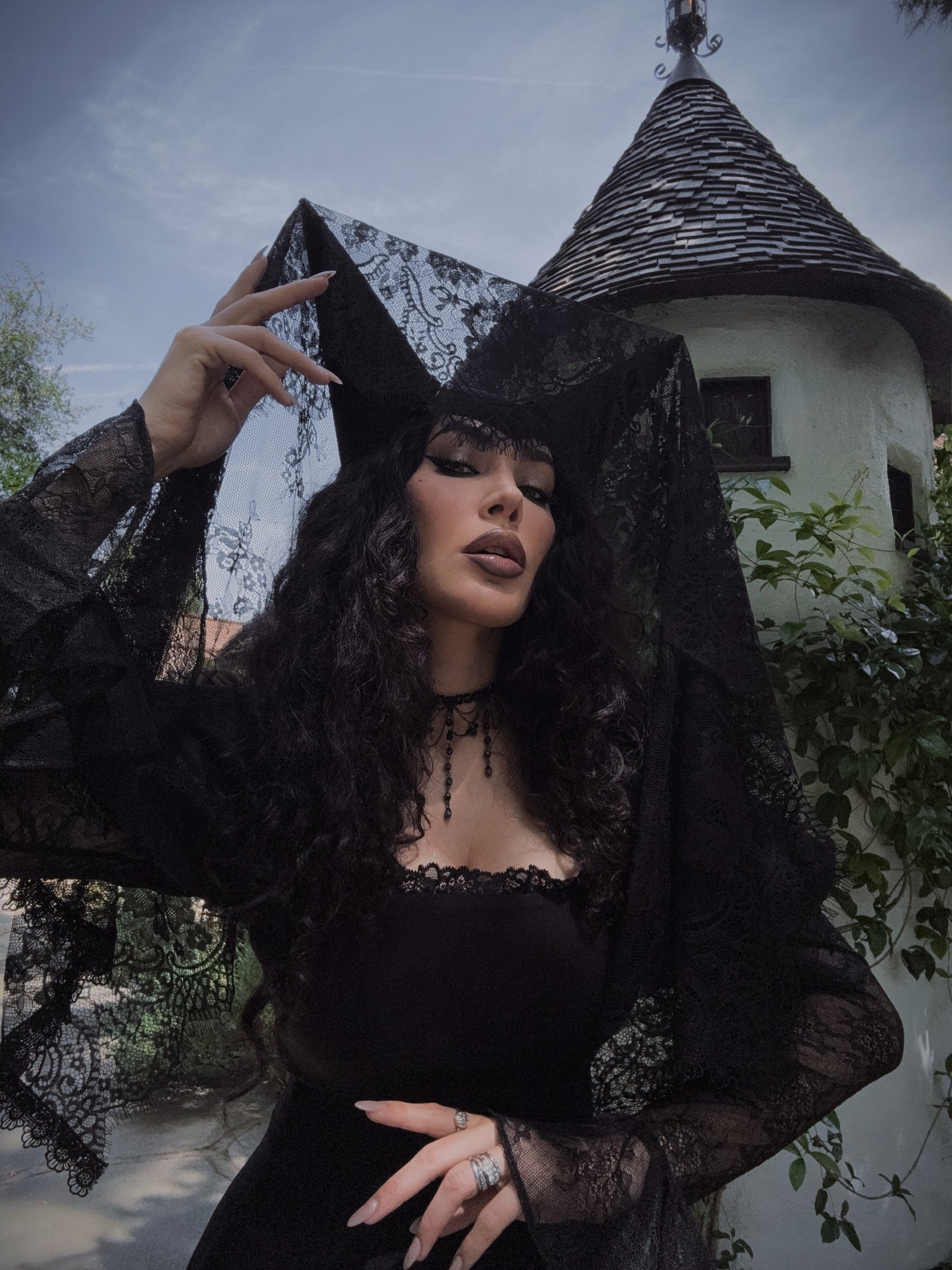 COMING BACK SOON - Renaissance Flared Dress in Black