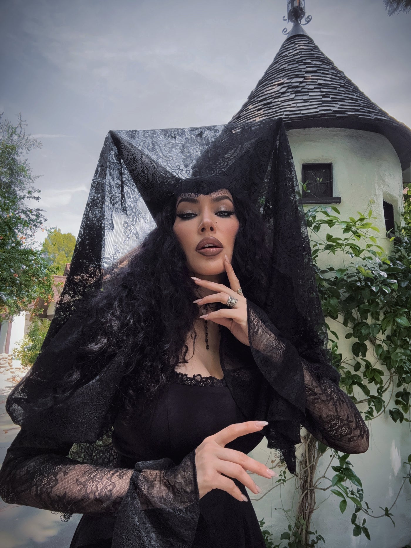 COMING BACK SOON - Renaissance Flared Dress in Black