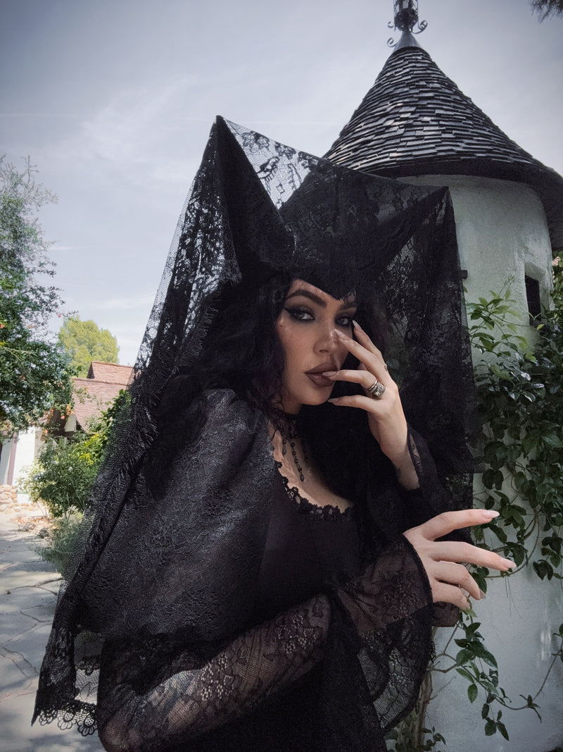 COMING BACK SOON - Renaissance Flared Dress in Black