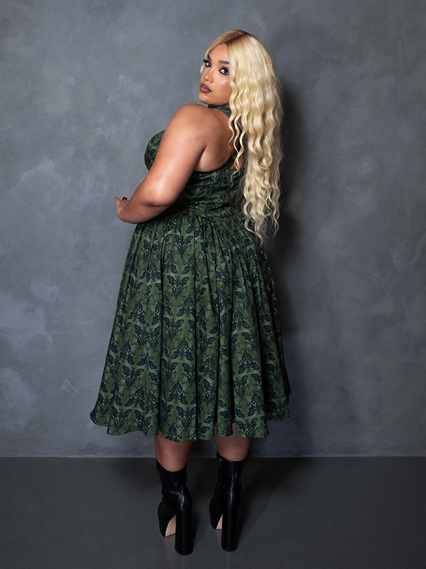 PRE-ORDER - CRIMSON PEAK Ambrosia Dress in Moth Print