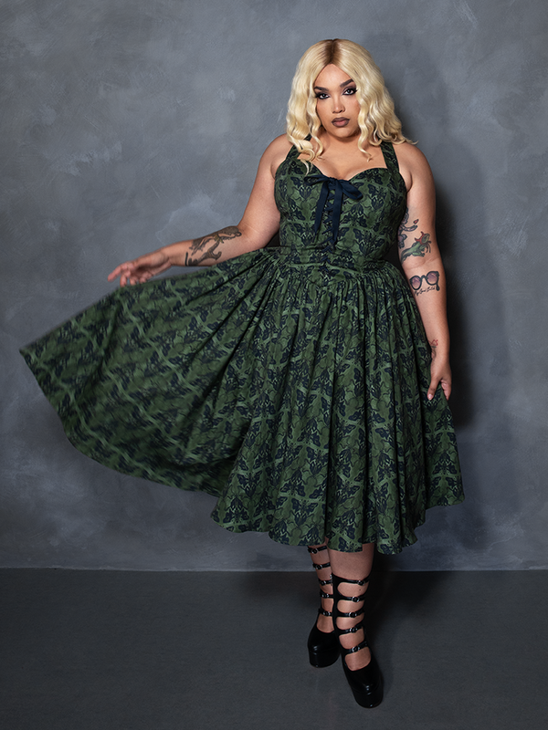PRE-ORDER - CRIMSON PEAK Ambrosia Dress in Moth Print