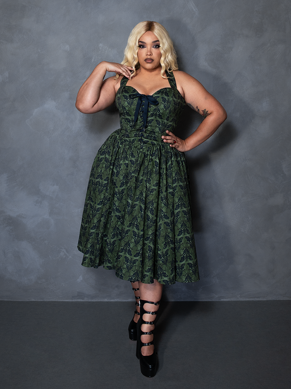 PRE-ORDER - CRIMSON PEAK Ambrosia Dress in Moth Print