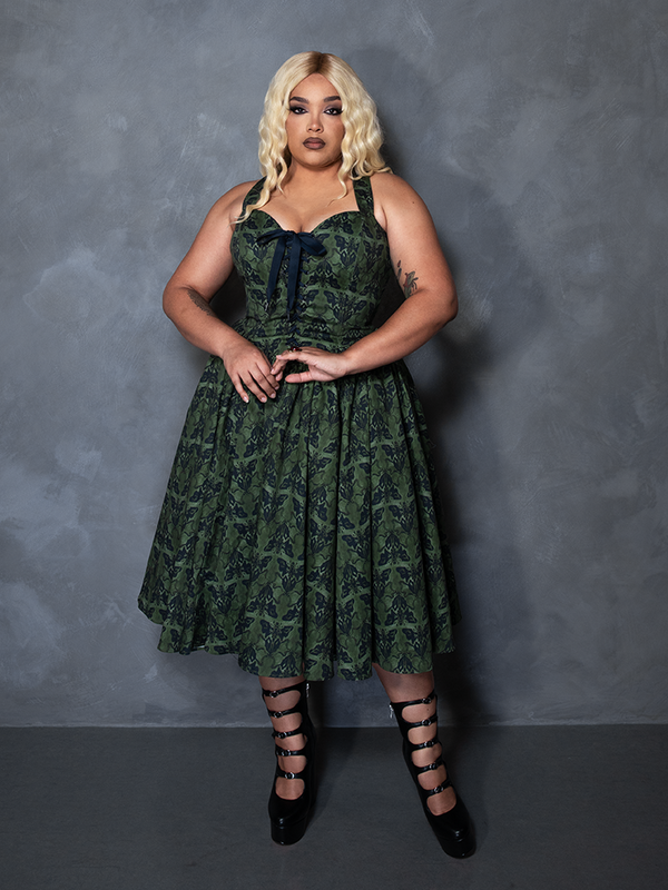 PRE-ORDER - CRIMSON PEAK Ambrosia Dress in Moth Print
