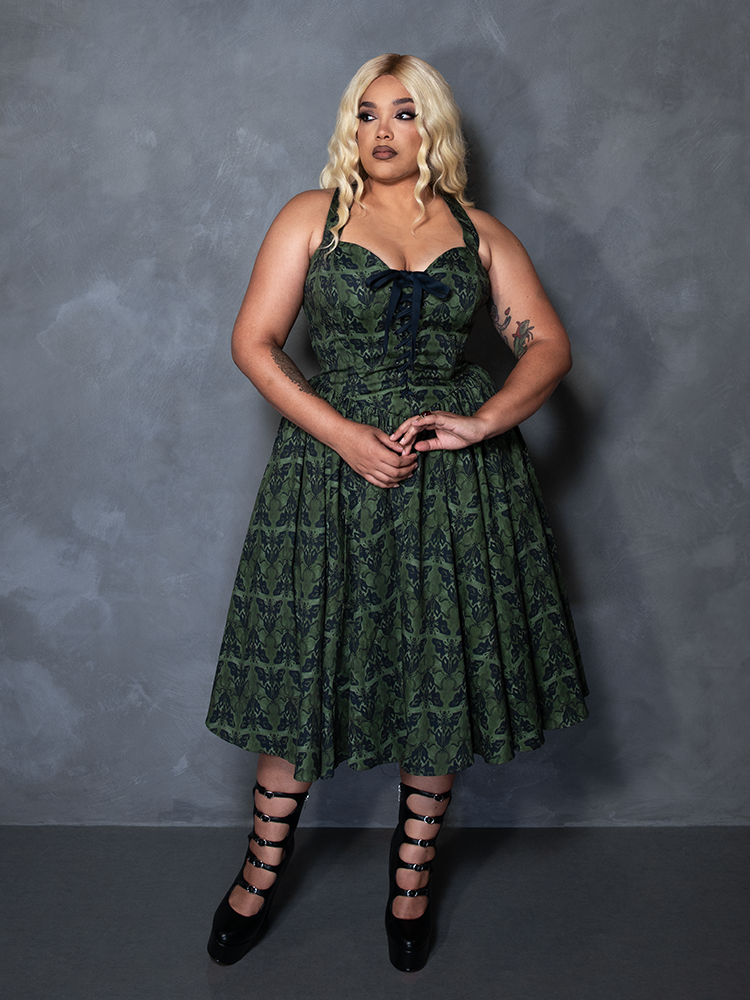 PRE-ORDER - CRIMSON PEAK Ambrosia Dress in Moth Print