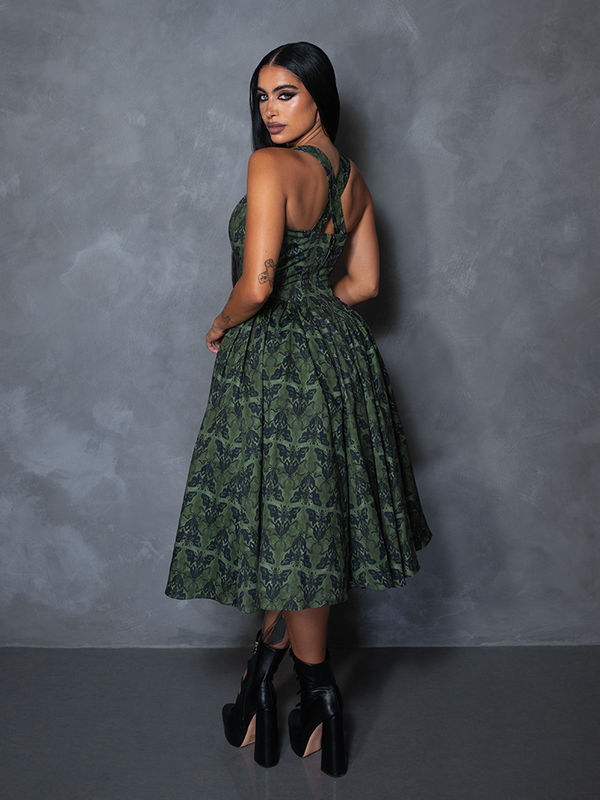PRE-ORDER - CRIMSON PEAK Ambrosia Dress in Moth Print