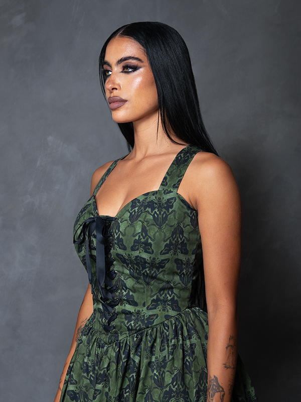 PRE-ORDER - CRIMSON PEAK Ambrosia Dress in Moth Print