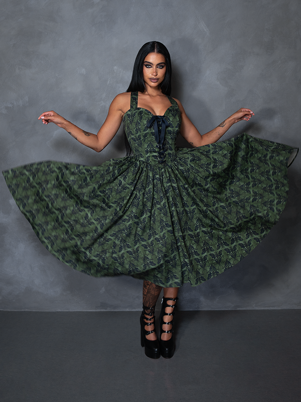 PRE-ORDER - CRIMSON PEAK Ambrosia Dress in Moth Print