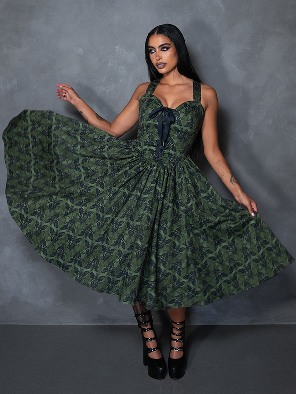 PRE-ORDER - CRIMSON PEAK Ambrosia Dress in Moth Print