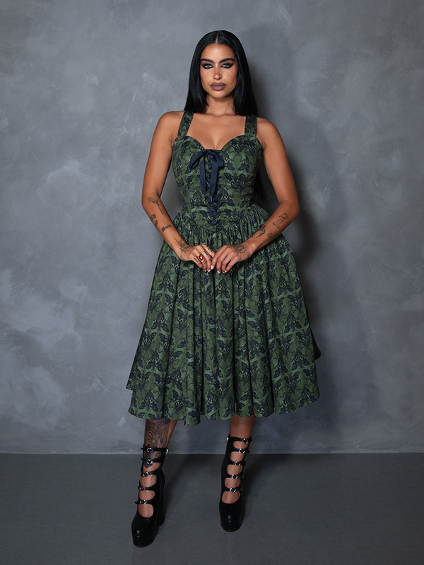 PRE-ORDER - CRIMSON PEAK Ambrosia Dress in Moth Print