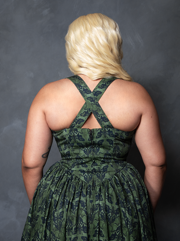 PRE-ORDER - CRIMSON PEAK Ambrosia Dress in Moth Print