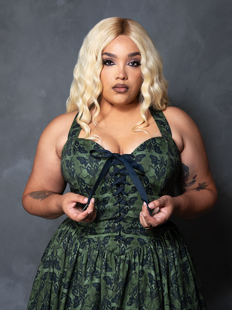 PRE-ORDER - CRIMSON PEAK Ambrosia Dress in Moth Print