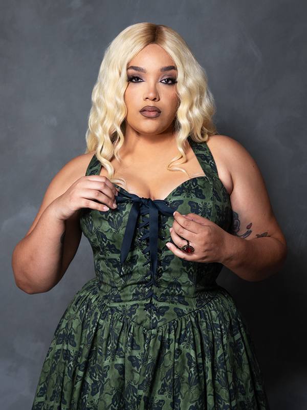 PRE-ORDER - CRIMSON PEAK Ambrosia Dress in Moth Print