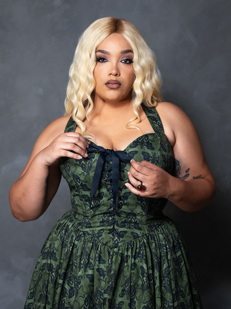 PRE-ORDER - CRIMSON PEAK Ambrosia Dress in Moth Print