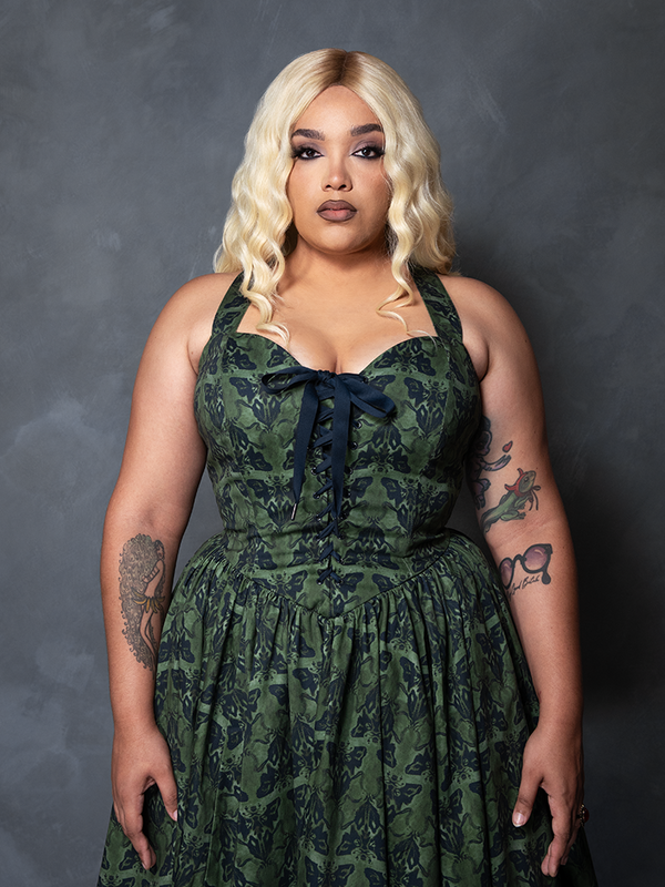 PRE-ORDER - CRIMSON PEAK Ambrosia Dress in Moth Print