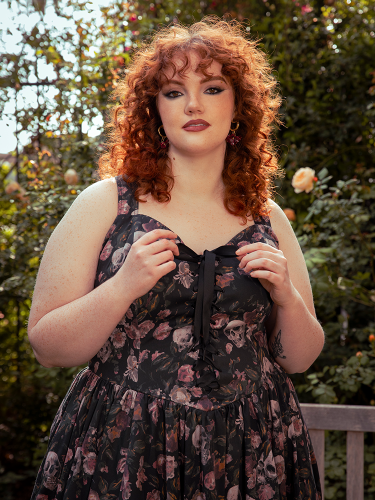 Beneath the canopy of shadowed vines, the Ambrosia Dress becomes a living poem—delicate, defiant, and endlessly romantic.