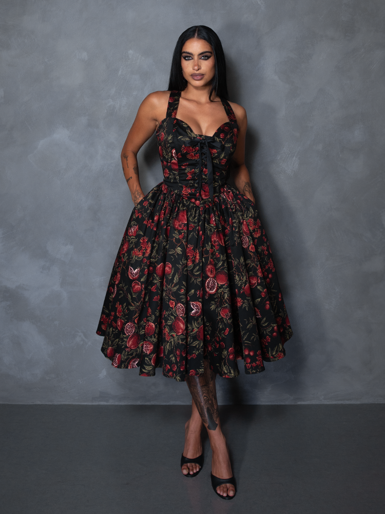 PRE-ORDER - Ambrosia Dress in Pomegranate Print