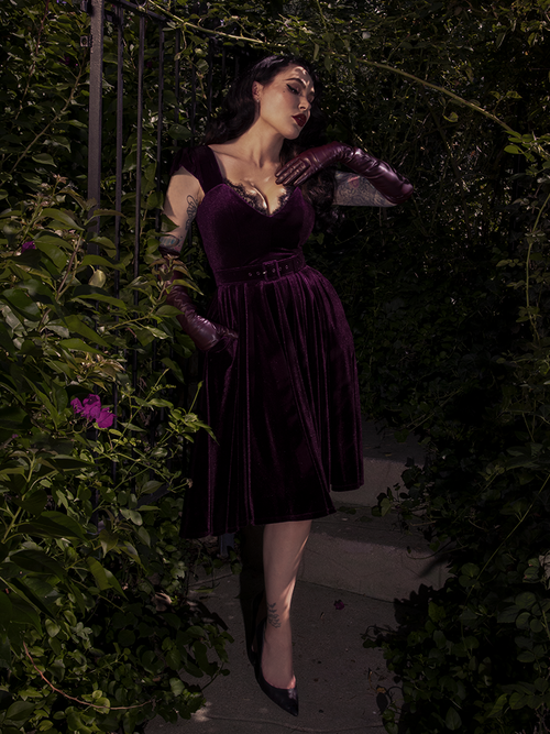 Baudelaire Swing Dress in Plum