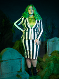 PRE-ORDER - BEETLEJUICE™ Striped Corset Blazer