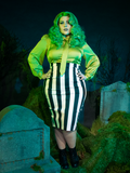 PRE-ORDER - BEETLEJUICE™ Striped Pencil Skirt