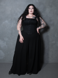 Black Widow Palazzo Pants in Black