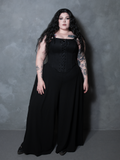 Black Widow Palazzo Pants in Black
