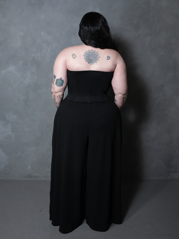 PRE-ORDER - Duchess Corset in Black Cotton Sateen