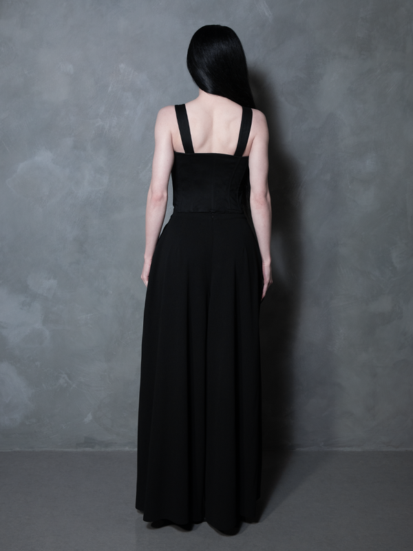 PRE-ORDER - Duchess Corset in Black Cotton Sateen