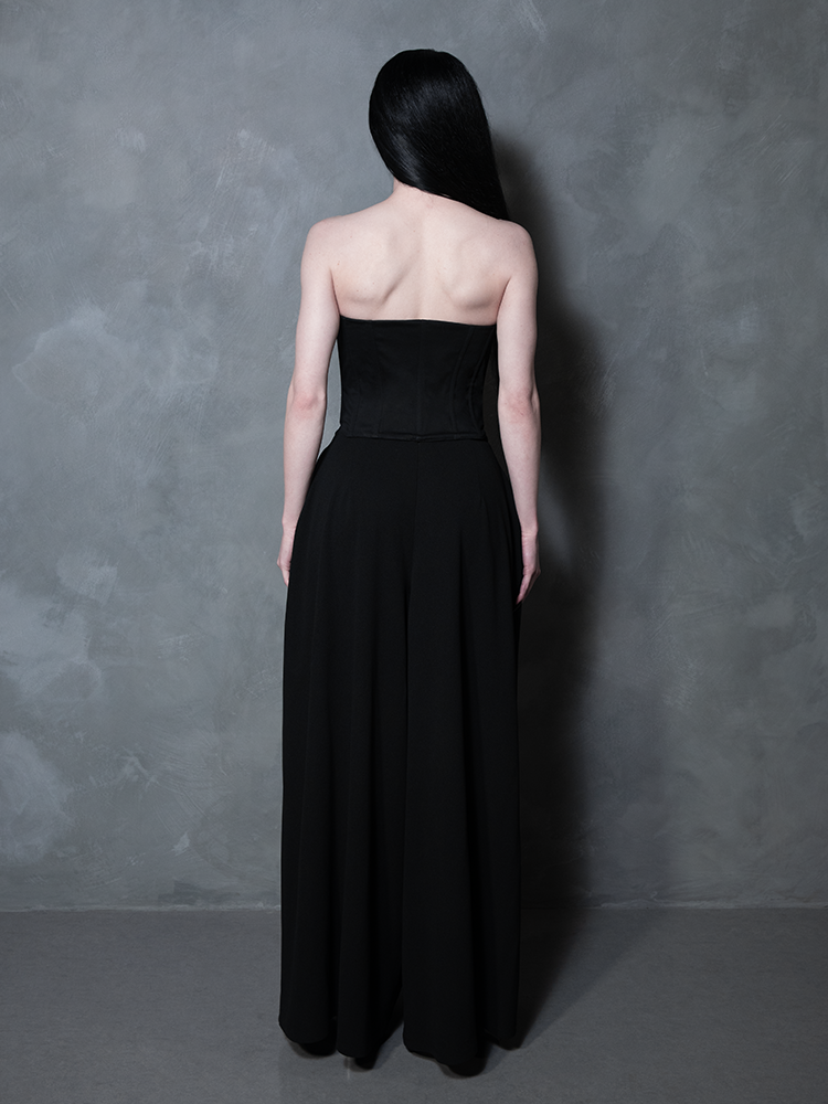 Black Widow Palazzo Pants in Black