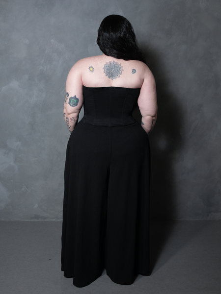 Black Widow Palazzo Pants in Black
