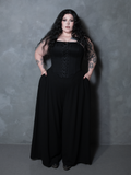 PRE-ORDER - Duchess Corset in Black Cotton Sateen