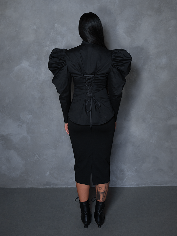 PRE-ORDER - Brontë Blouse in Black
