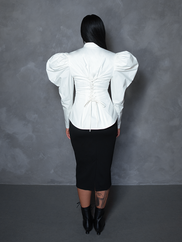 PRE-ORDER - Brontë Blouse in Ivory