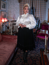 FINAL SALE - Victorian Velvet Bustle Skirt in Black