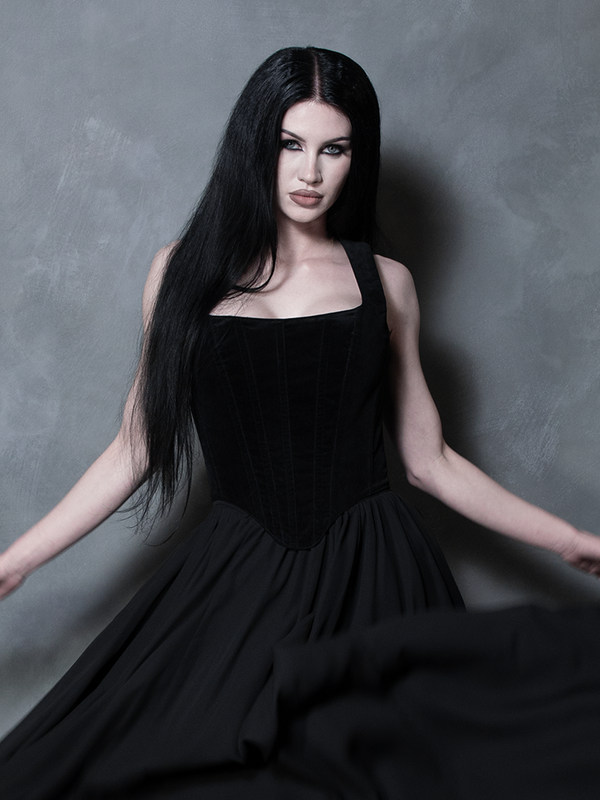 PRE-ORDER - Countess Corset in Black Velvet